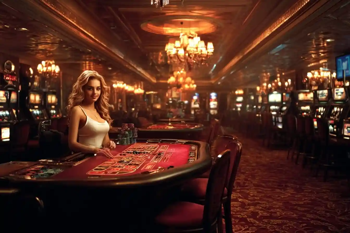 A slot machine representing online gambling